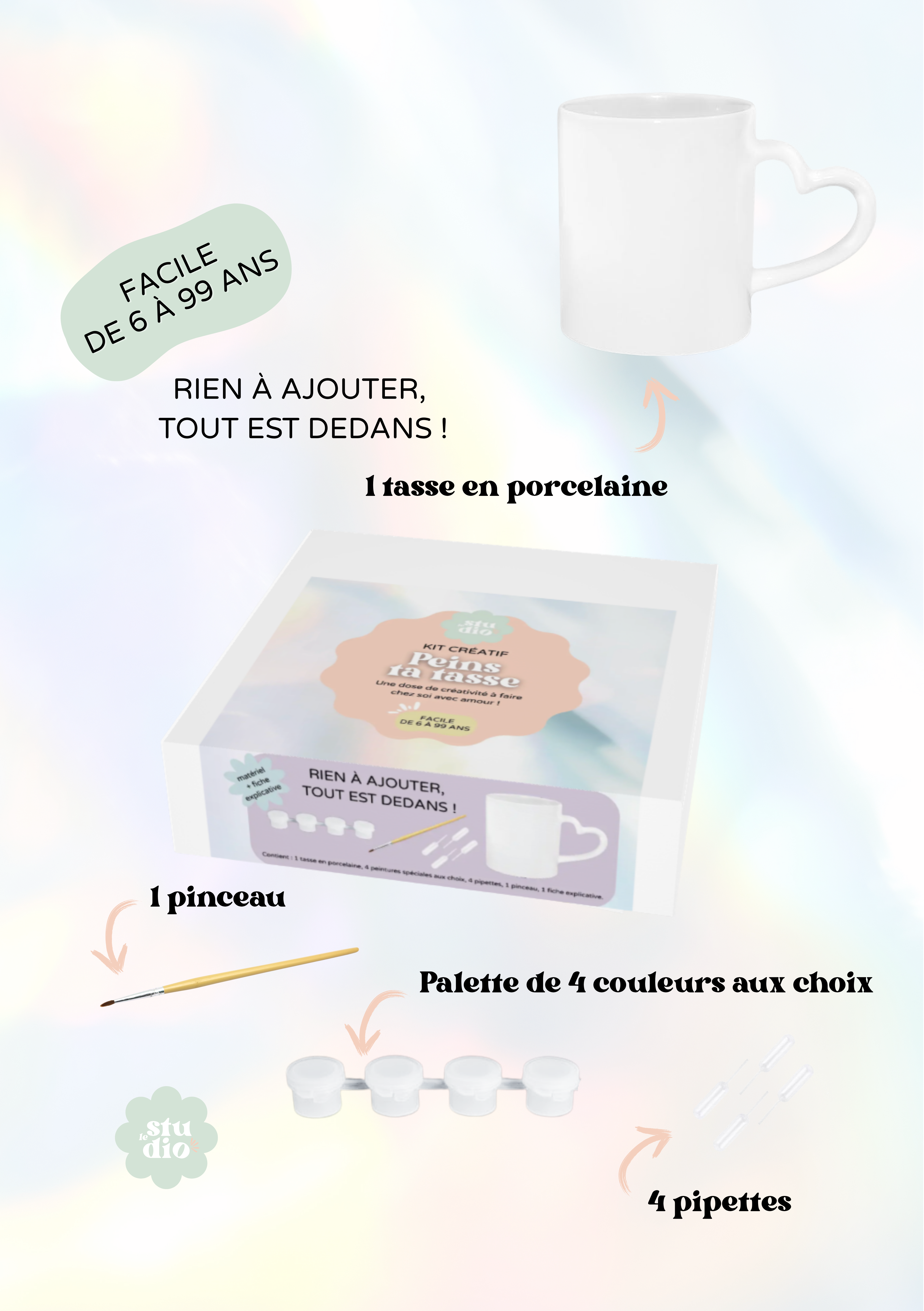 Kit créatif – Peins ta tasse en porcelaine
