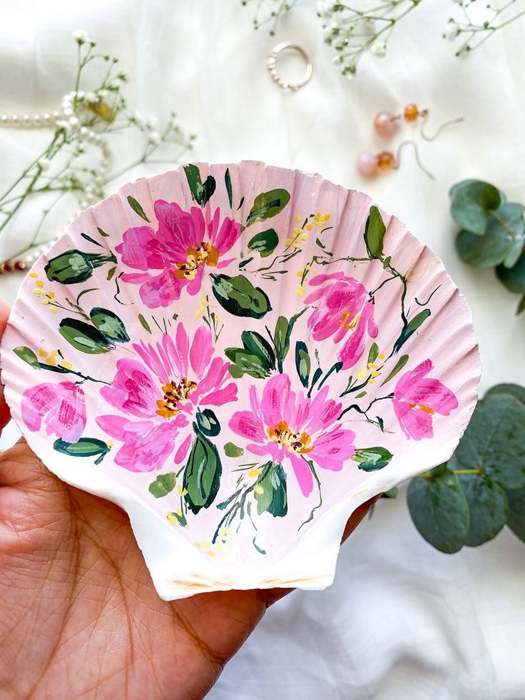 Hand Painted Floral Trinket Dish — Parika Mahajan
